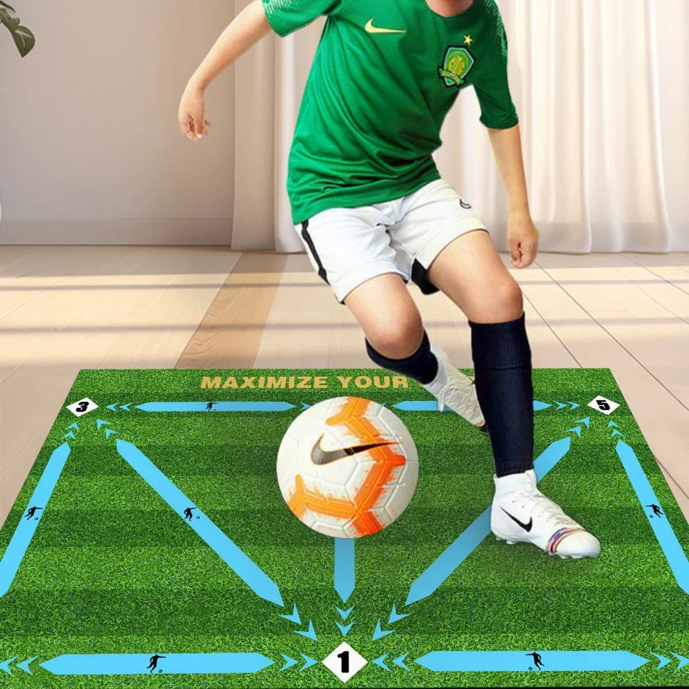 Soccer Ball Control Training Mat – Digital Guidance & Rubber Base