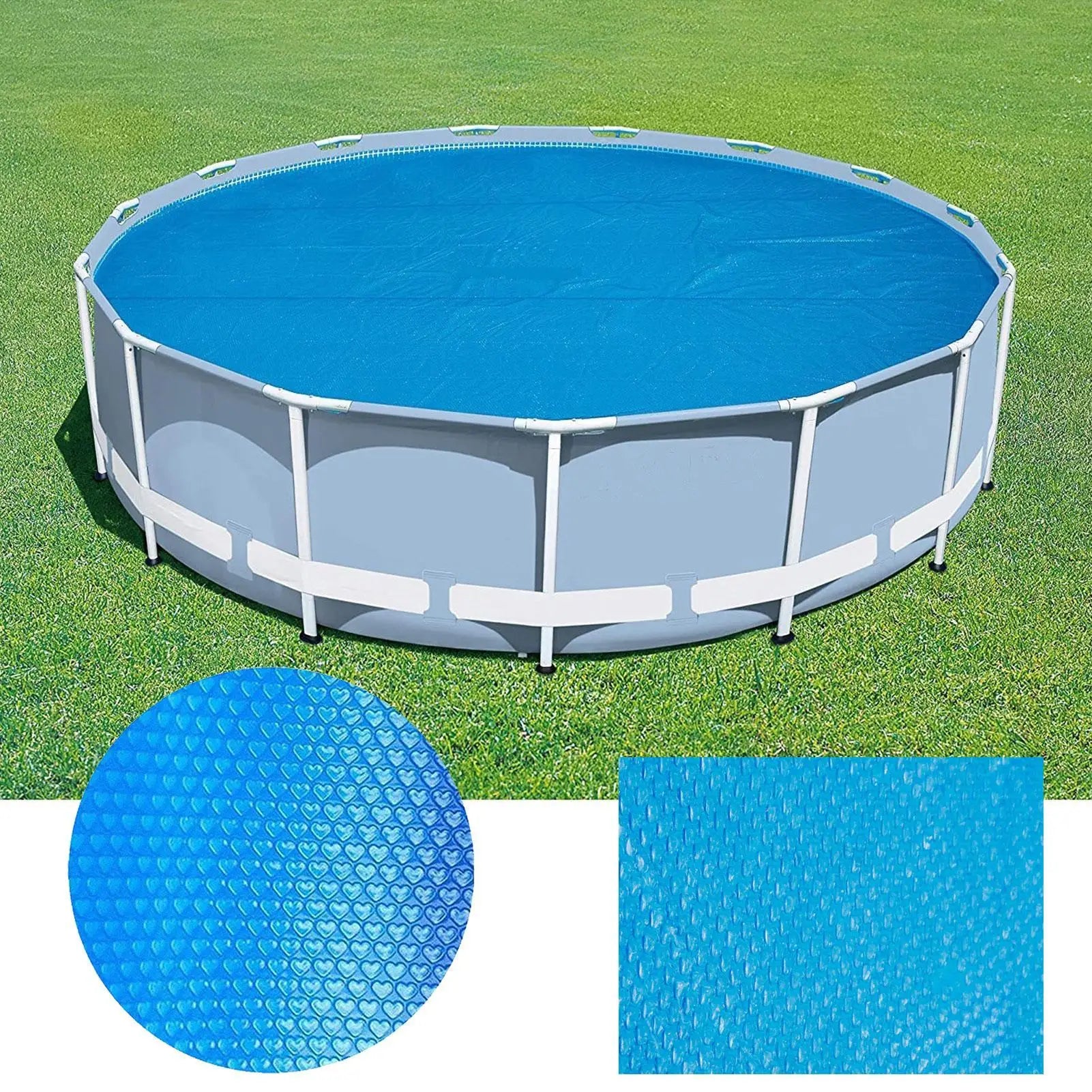 Swimming Pool Cover Round Water Evaporation Dustproof Outdoor Tub