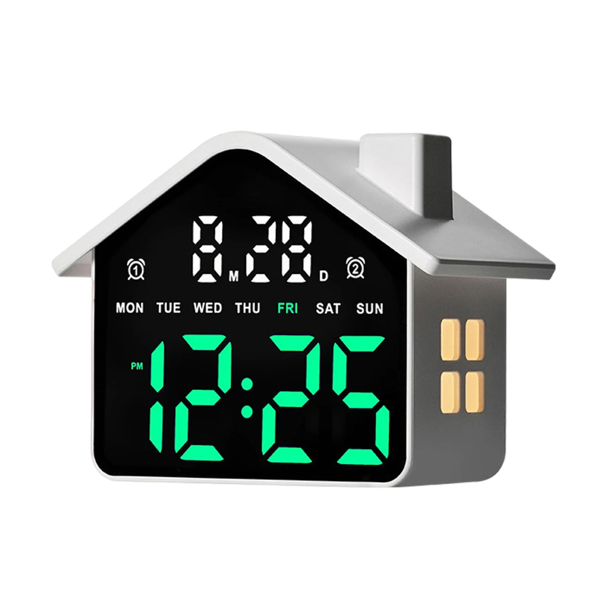 Led House Shaped Digital Alarm Clock Simple Electronic Small Night Zpaxo style I