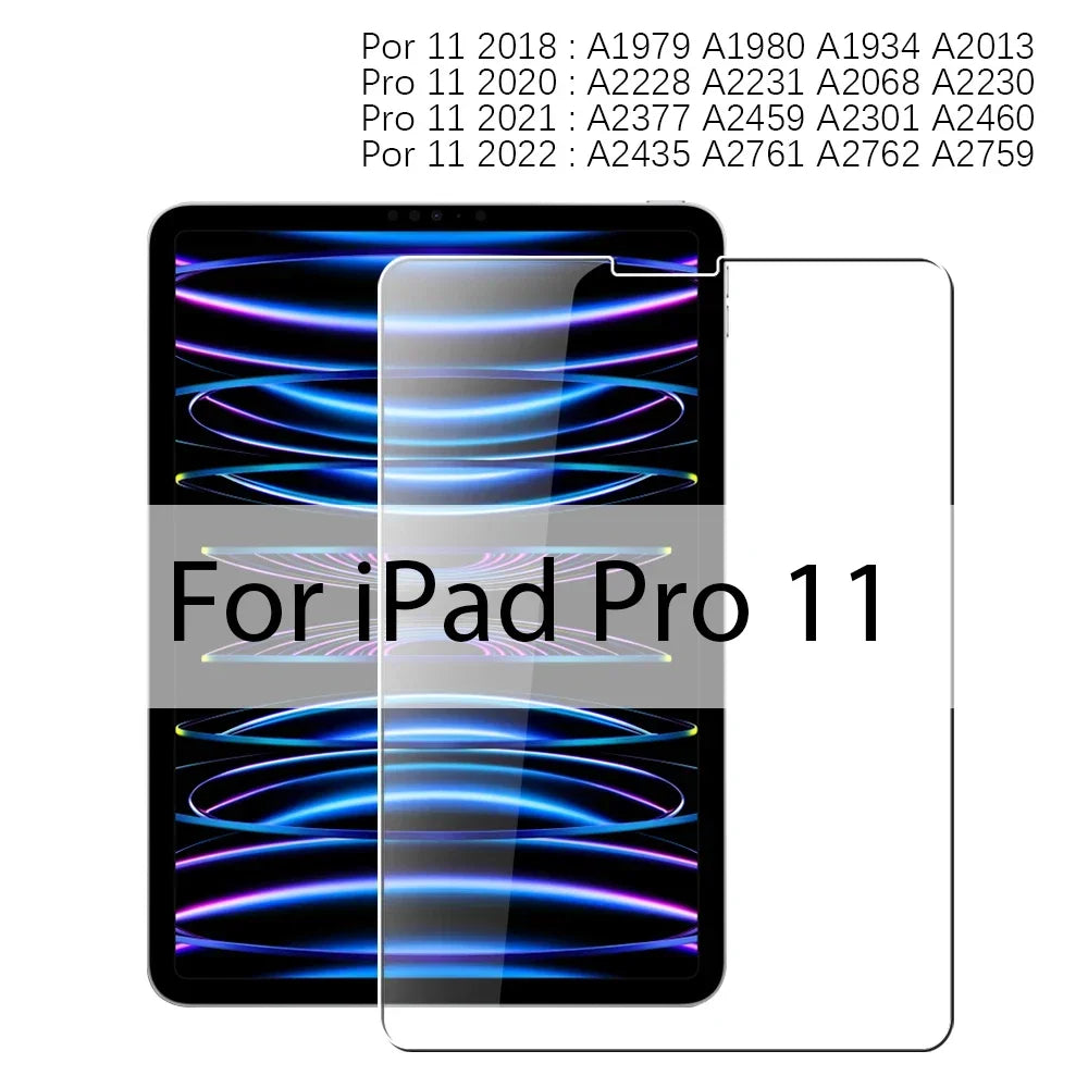 Tempered Glass Screen Protector Ipad 13 12 9 11 6th M4 M2 2024 Air 5 Zpaxo Pro 11