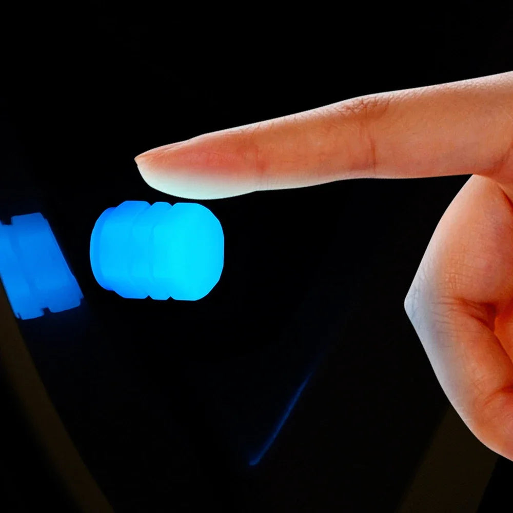 Luminous Glow Tire Valve Caps – Car, Motorcycle & Bike
