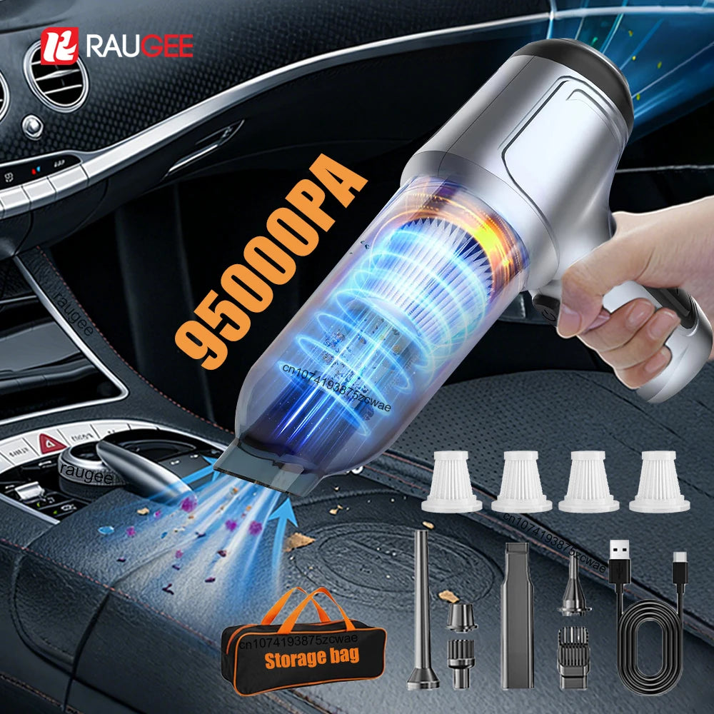 Car Vacuum Cleaner Portable Handheld Wireless 120W Power Powerful