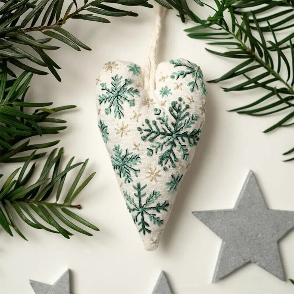 Christmas Heart Cross Stitch Embroidery Kit – DIY Craft Gift Cross Stitch Kit Zpaxo