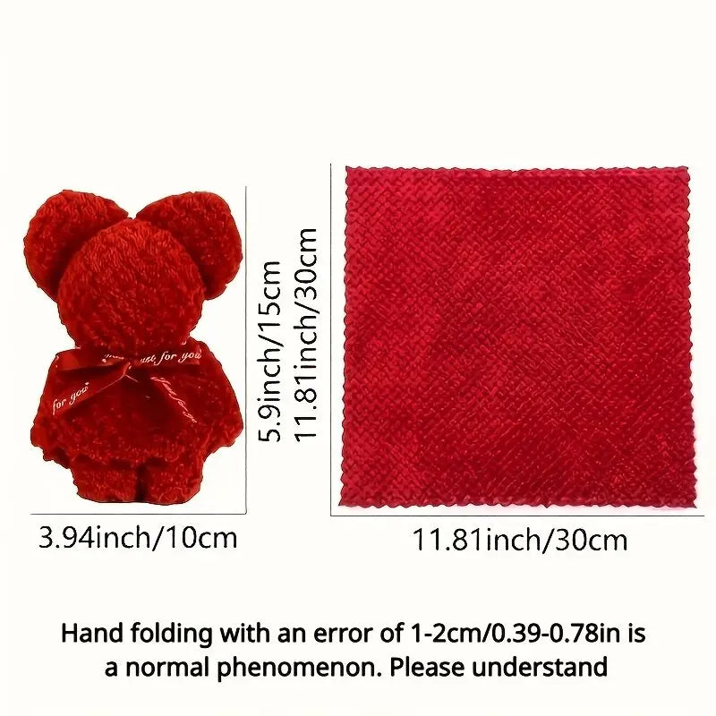 Teddy Bear Towel Cake Gift Set – Wedding & Birthday Novelty Towel