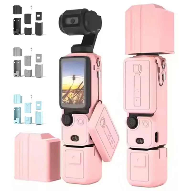 Silicone Protective Cover For DJI OSMO Pocket 3 Camera Soft Handle Case Anti-Scratch Lens Screen Guard Gimbal Accessories Shell Zpaxo