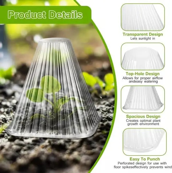 Reusable Plant Cloche Mini Greenhouse Cover 12/24 Pack