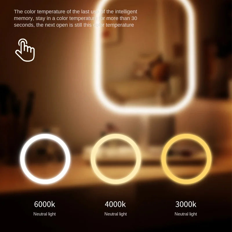 LED Vanity Makeup Mirror – 3 Color Lights & Touch Control LED Vanity Mirror Zpaxo