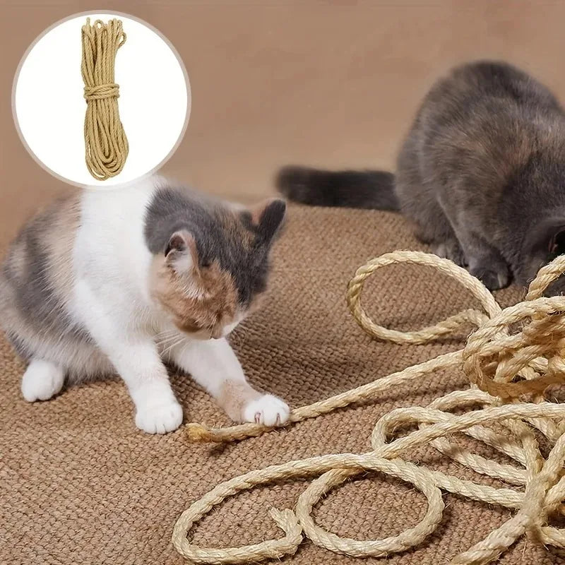 20 50 100M Natural Sisal Rope Cat Scratcher Tree Scratching DIY Toy
