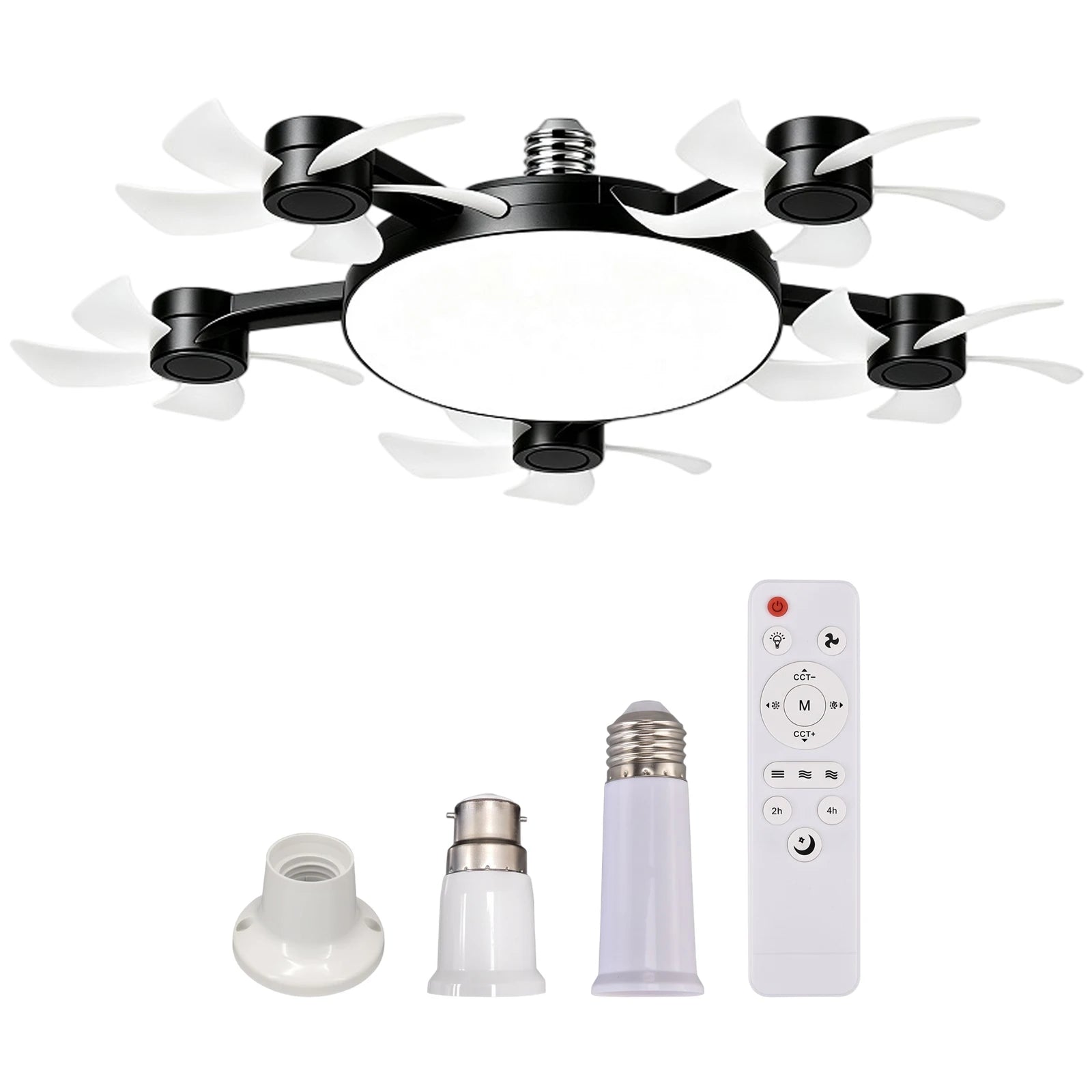 Drone Design Silent Ceiling Fan Light E27 Base Remote Controlled
