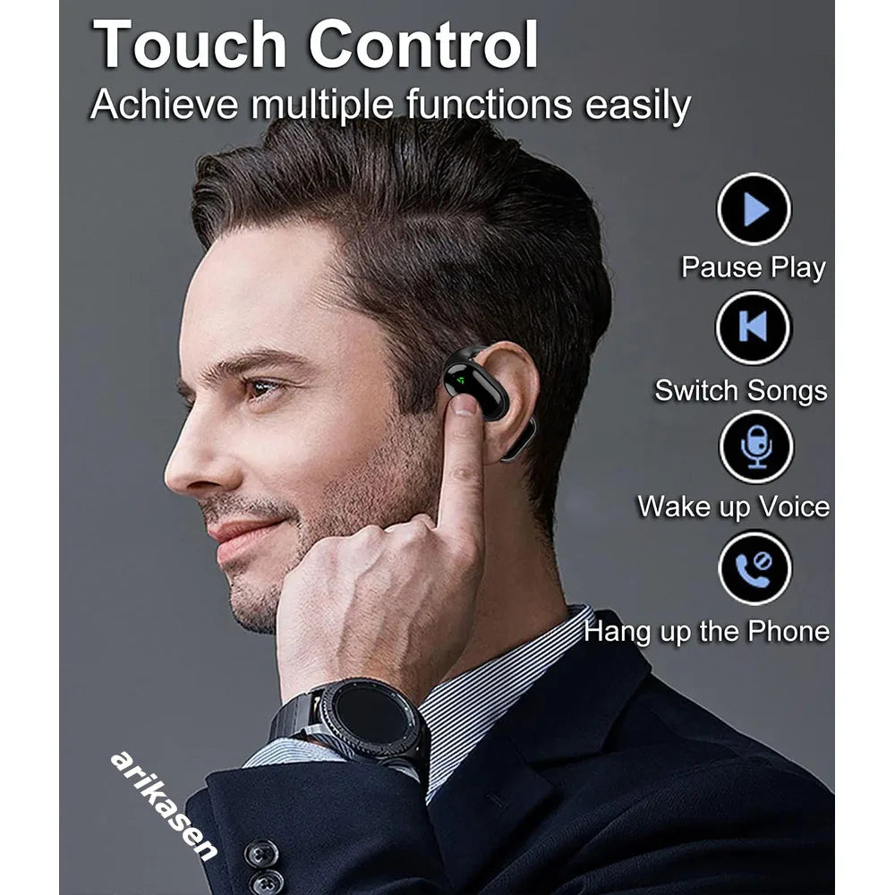 TWS Wireless Bluetooth Headphones Open Ear Earbuds Charging Case LED