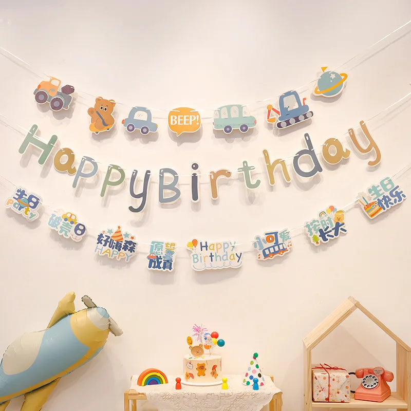 Colourful Banners Happy Birthday Letter Hanging Festive Decorations