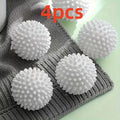 4-Pack Reusable Laundry Balls: Remove Hair, Soften, Anti-Tangle, Reduce Wrinkles, No Power Zpaxo 4pcs