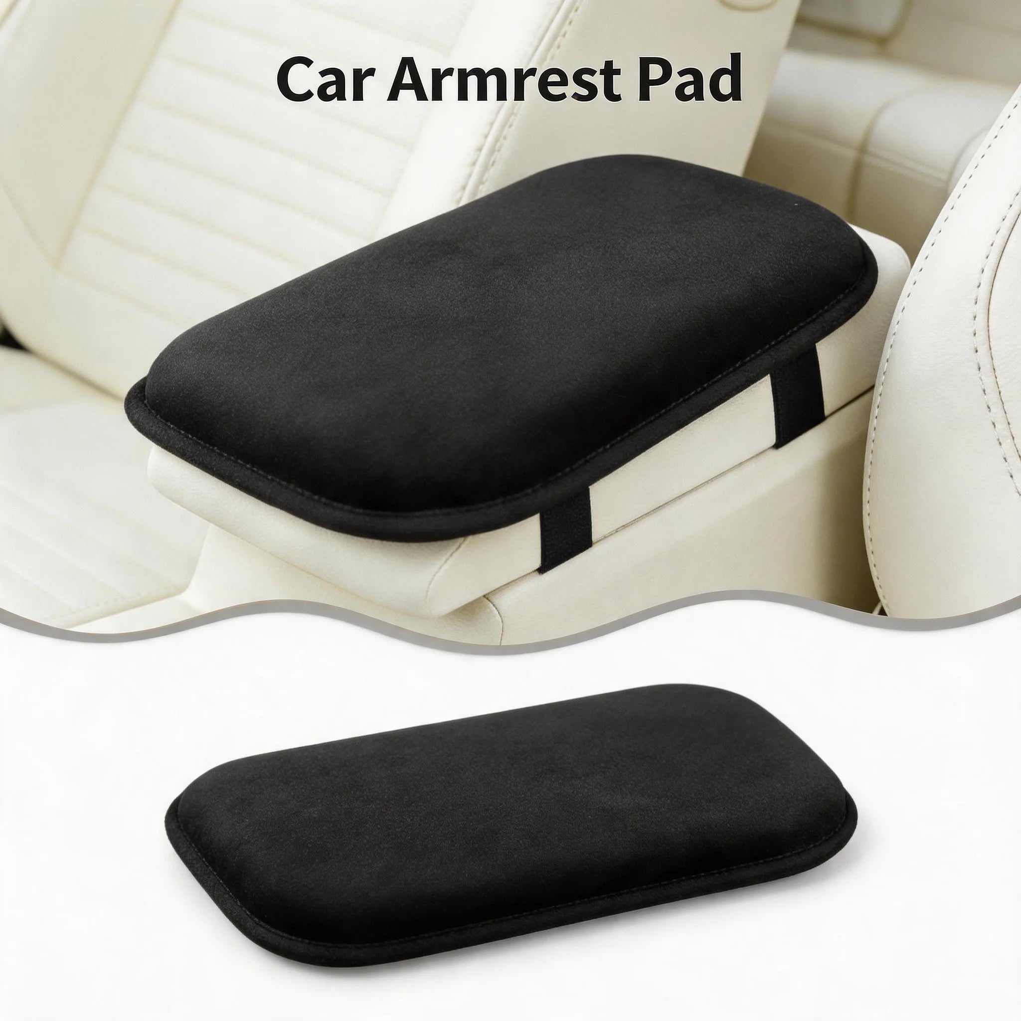 Universal Plush Car Armrest Pad – Soft Console Heightening Cover
