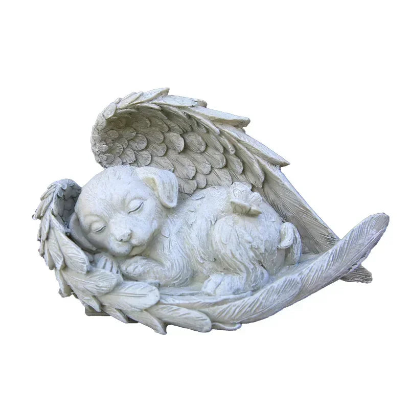Angel Pet Memorial Stone – Resin Dog & Cat Garden Ornament