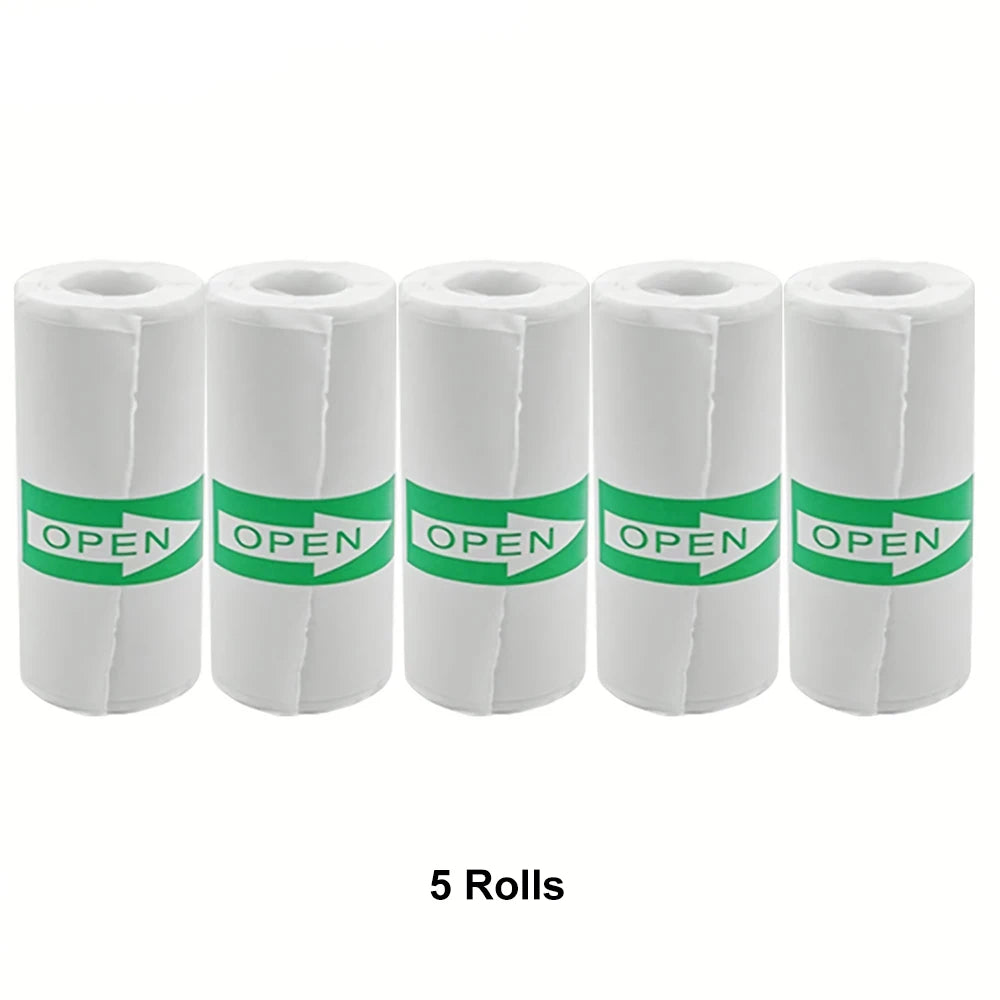 5/10/20 Rolls White Mini Printer Sticker Paper 57*25MM for Mini Printer Instant Print DIY Scrapbook Self-Adhesive Photo Labels Zpaxo 5 Roll