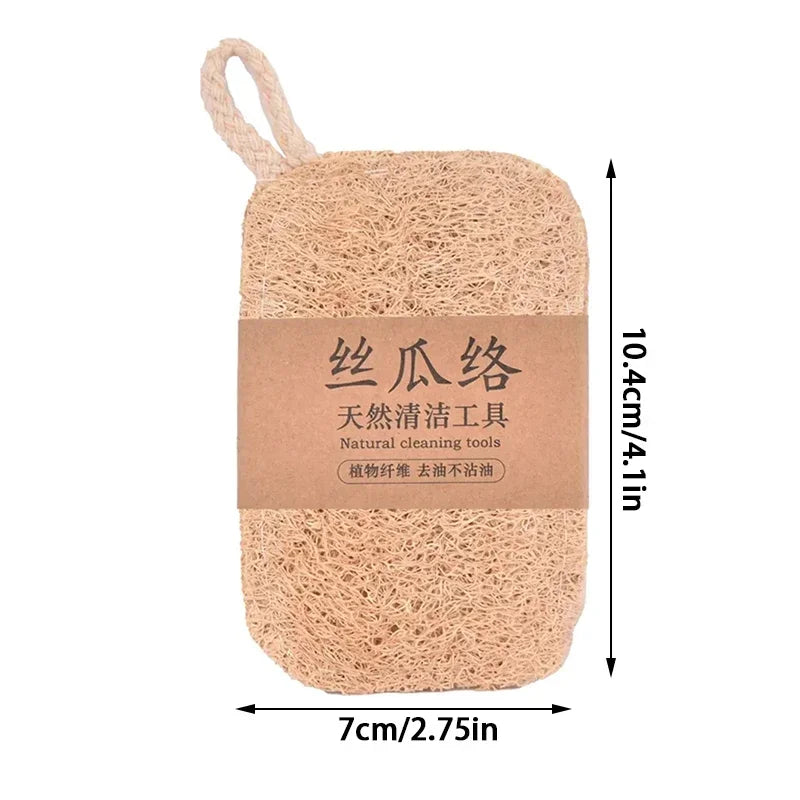 2026 Hot 10PCS Loofah Dish Towel Does Not Hurt The Pan Sponge, Oil Stain Removing Cloth, Silk Gourd Pulp Pan Brush Zpaxo