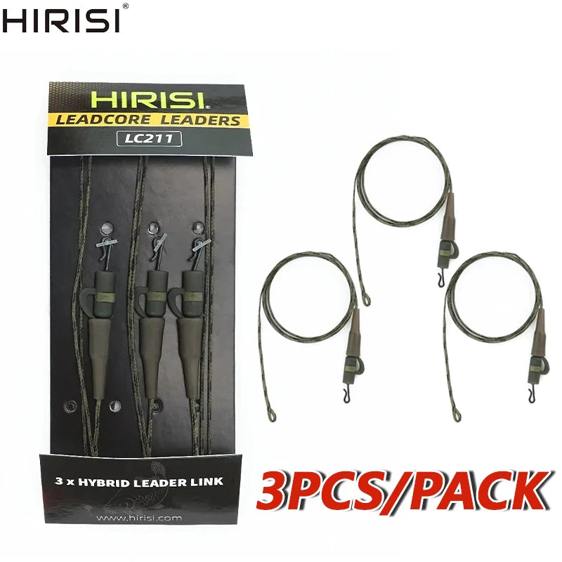 Carp Fishing Lead Core Helicopter Rigs 3-Pack – 45LB Braided Carp Fishing Rig Zpaxo