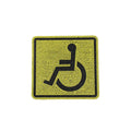 Sparkling Rhinestone Inlaid Wheelchair Pattern Decal Strong Self Zpaxo Yellow and Black