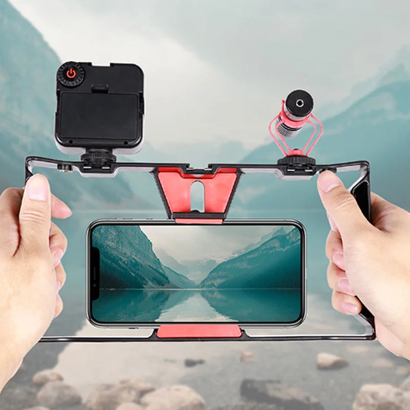 Video Camera Cage Stabilizer Mount Holder Handheld Frame Film Rig Vlog Phone Zpaxo