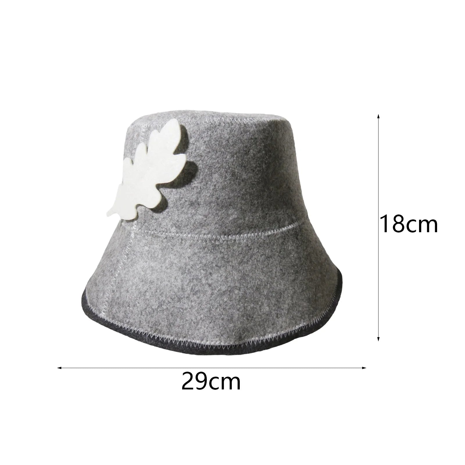 Sauna Felt Cap Bath Hat Sauna Hat Diameter 15.5cm Durable Good Water Absorption Hand Wash Recommended Portable for Men Women Zpaxo Gray