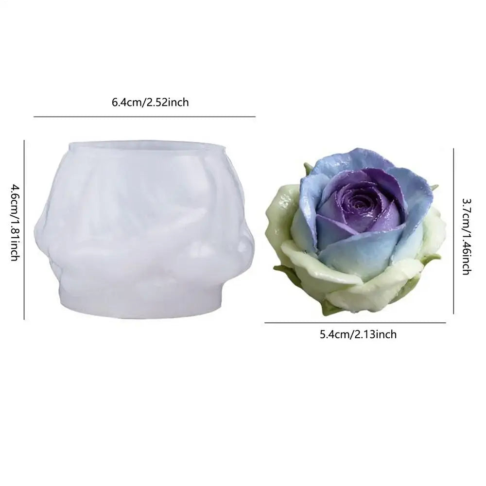 Rose Silicone Mold 3D Reusable Food Grade Flower Clay Craft Soap