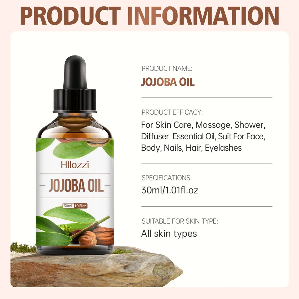 30ml Jojoba Oil Body Care Skin Firming Body Moisturizing Massage SPA Plant Essential Oil Aromatherapy Zpaxo