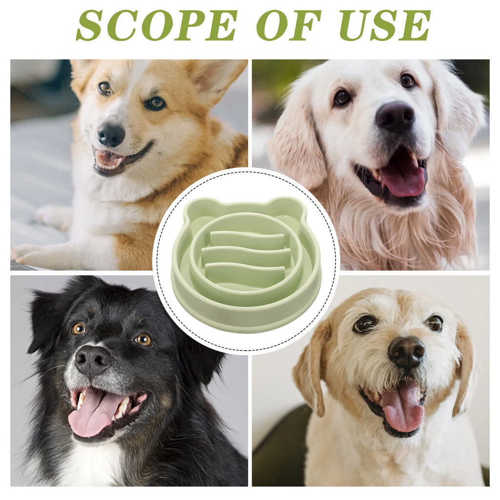 Dog Slow Feeder Bowl Pet Eating Reusable PP Material Sturdy Design