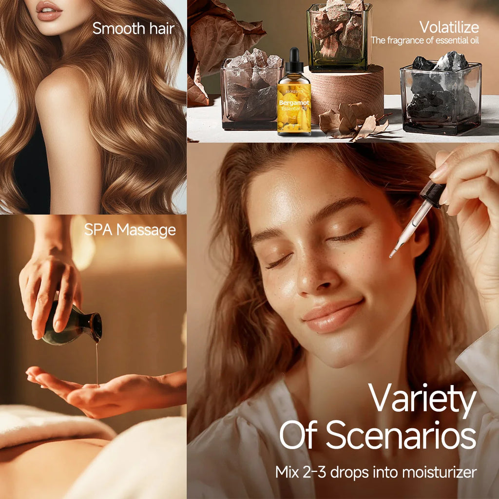 Bergamot essential oil, a premium perfume formula, suitable for body massage and hair care, and aromatherapy. Zpaxo