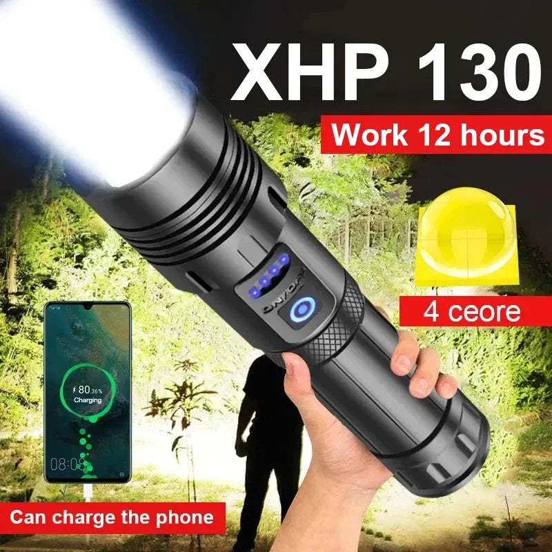ESMARTER XHP130 1200LM Rechargeable LED Tactical Flashlight