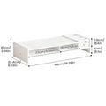Computer Monitor Stand Desk 2-Tier Holder Height Riser Storage