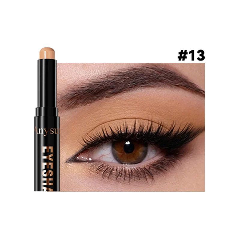 Pearl Metallic Eyeshadow Stick Sparkle Highlight One-Swipe Lazy Eye Shadow Highlighter Brightener Bold Multicolor 3D Eyes Makeup Zpaxo 13