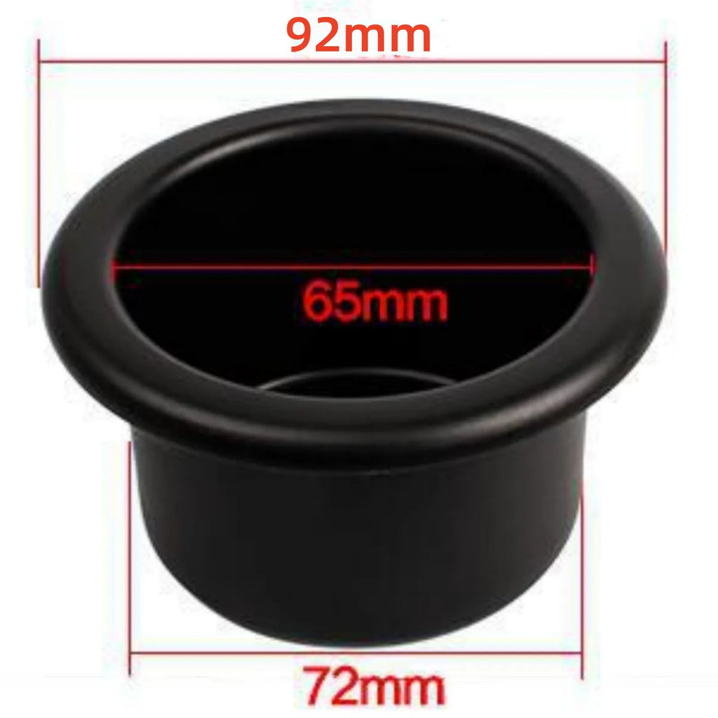 Black Car Cup Water Drink Holder Recessed RV Marine Boat Trailer