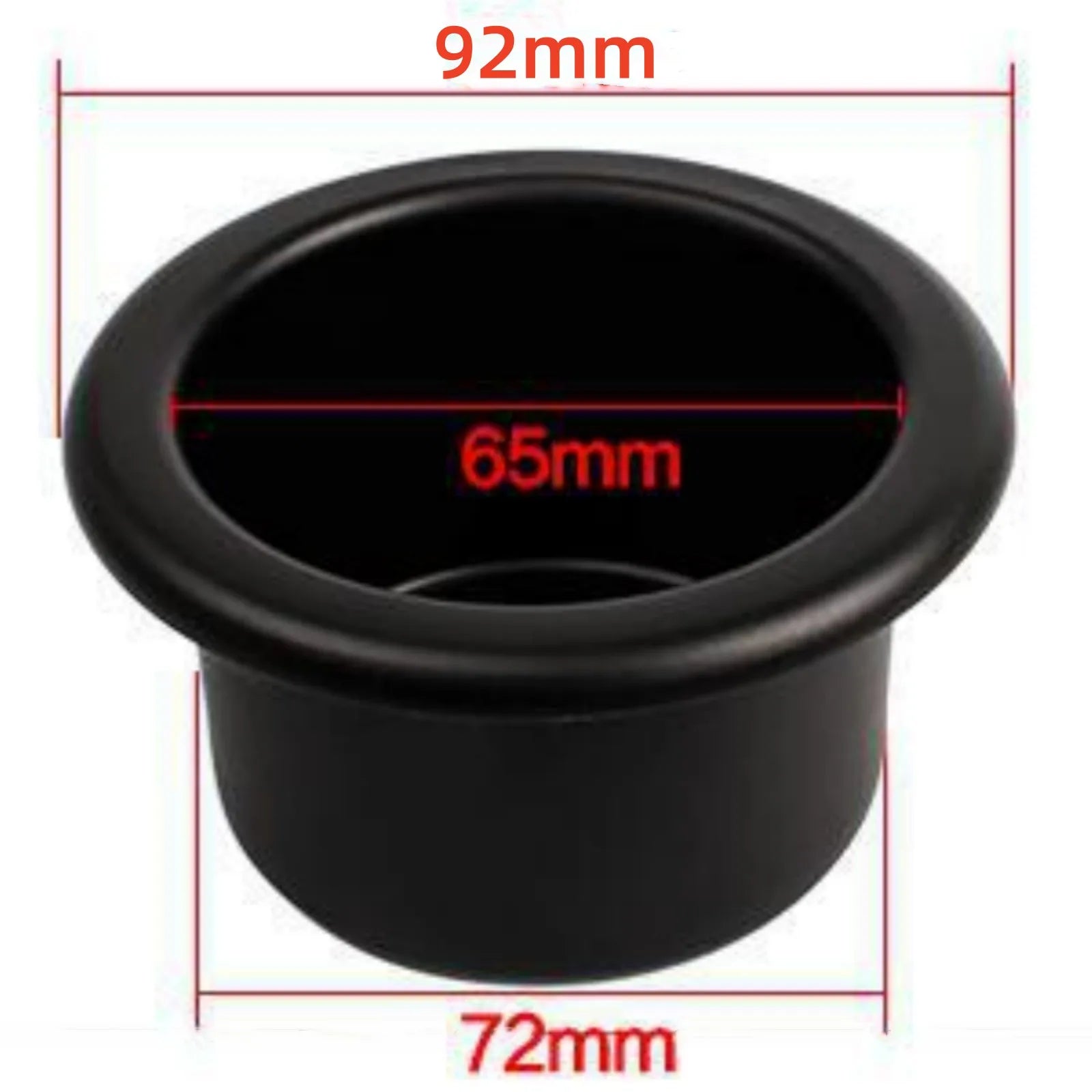 Black Car Cup Water Drink Holder Recessed RV Marine Boat Trailer