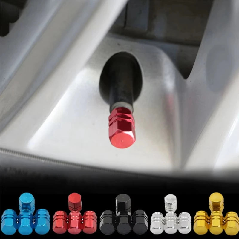 Aluminum Tire Valve Caps 4/8 Pack – Car, Bike, Multi-Color