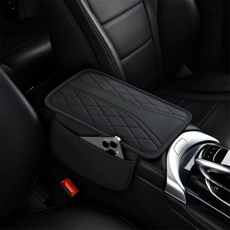 Car Armrest Storage Box & Console Organizer Cushion