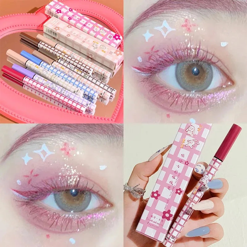 Colorful Liquid Eyeliner Pencil Matte Waterproof Not Blooming Long