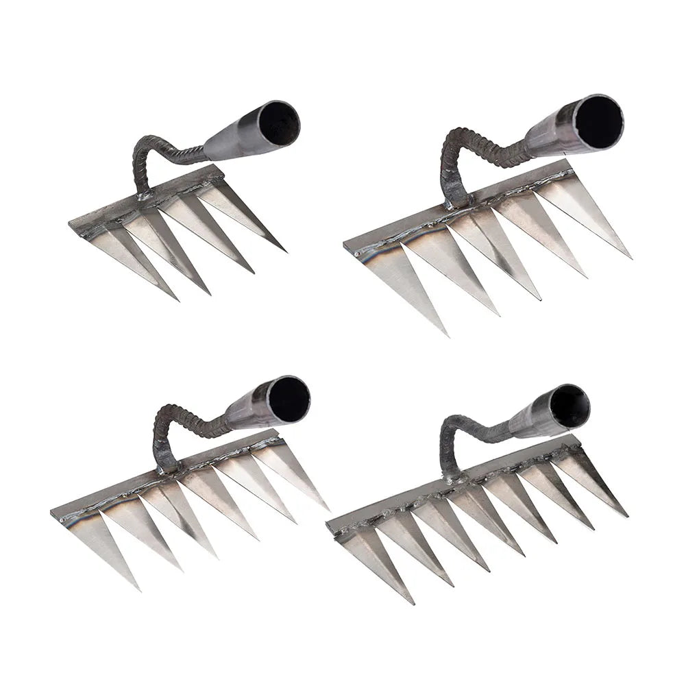 Weeding Hoe Rake Sharp Nail Harrow Grasping Rake Steel Loosening Soil Tool Tooth Garden Hand Rake Tool Agricultural Tools Zpaxo