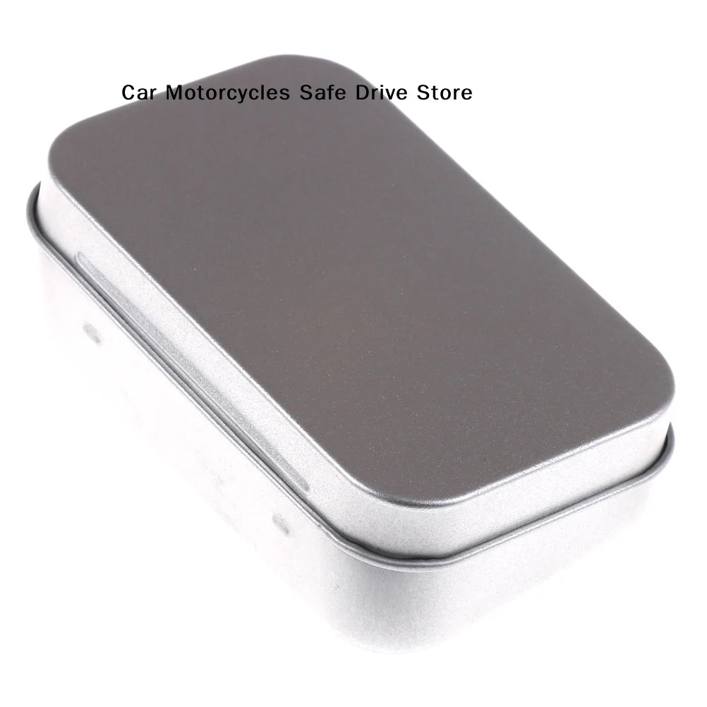 CMMetal Rectangular Empty Mini Tin Box Tinplate Push Candy Pill Cases