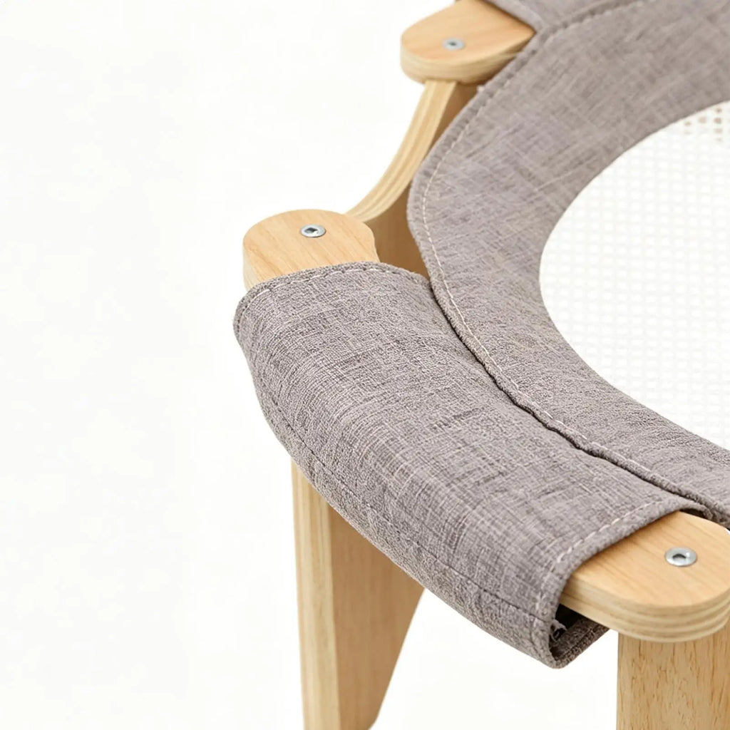 Cat Hammock Bed Wooden Stand Mesh Breathable Summer Indoor Large Beds