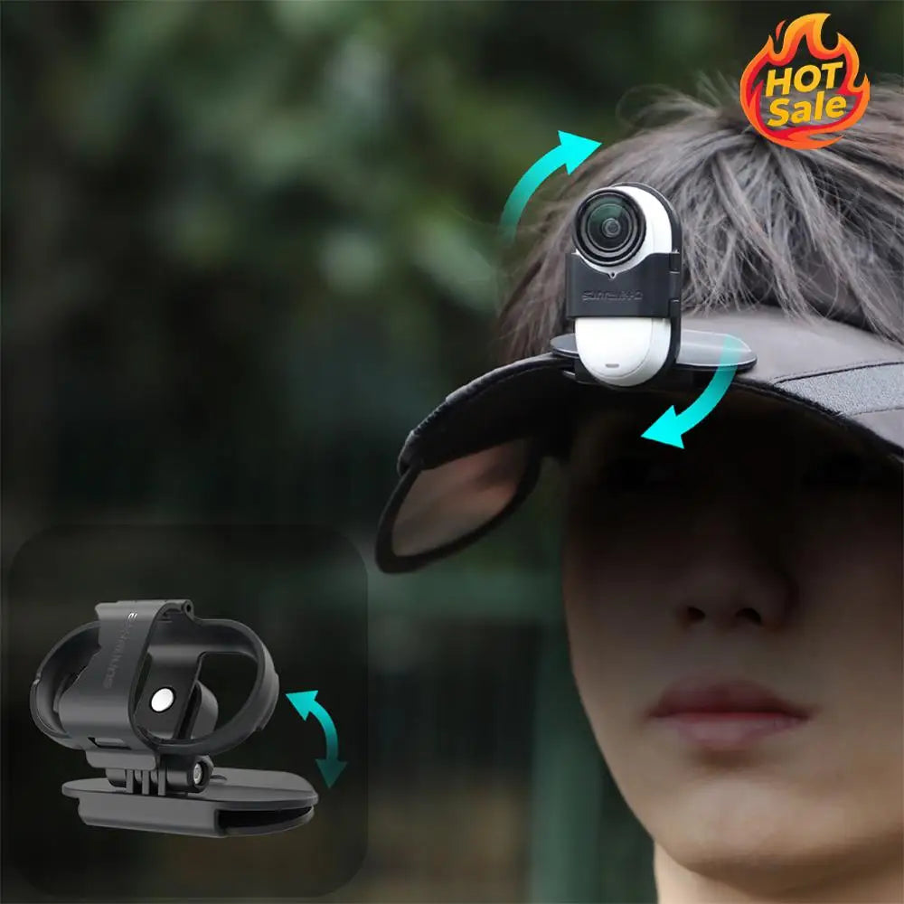 Sports Camera Mount Fixed Mount Clamp Camera Cap Holder for Insta360 GO 3/GO 3S Camera Accessories Zpaxo