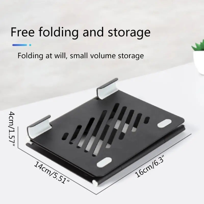 652F Foldable Laptop Cooling Riser Adjustable Folding Tablet Notebook Holder Bracket Cooler Rack Universal Zpaxo