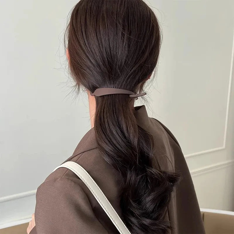 2pcs Simple Fashion Banana Clip Vertical Clip Ponytail Hair Clip Elegant Temperament Hair Accessories for Women to Wear Zpaxo