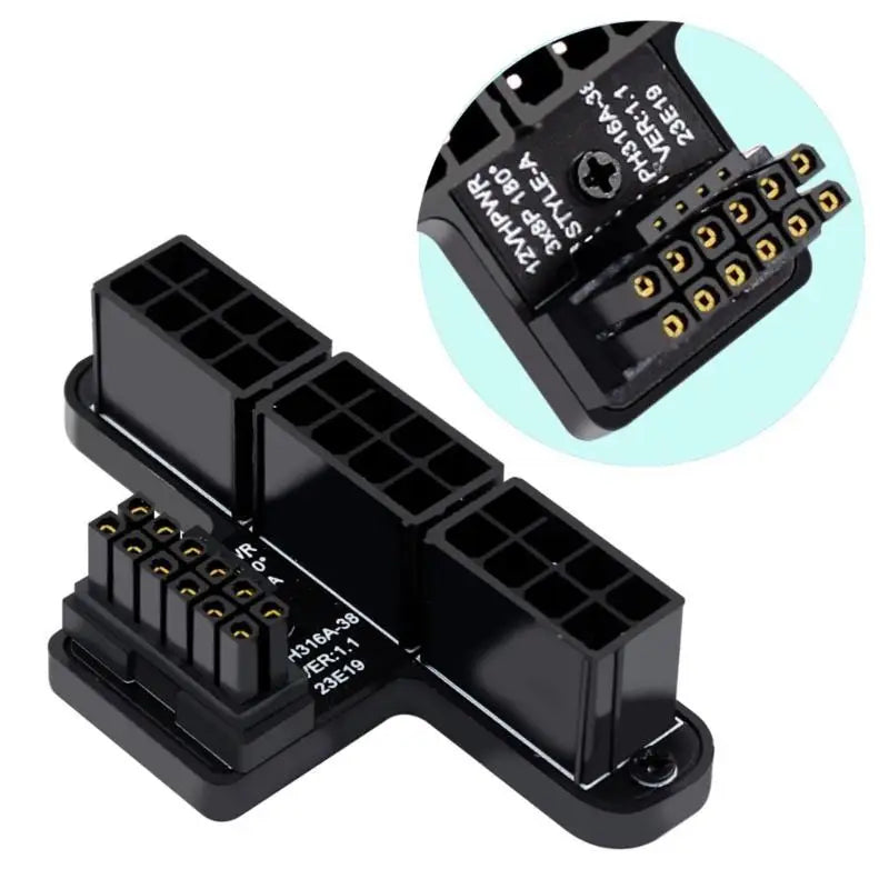 652F ATX3.0 12VHPWR 12Pin+4Pin to 3x8Pin 600W Power Adapter for Desktops Convert 3x8P to 40 Series Graphics Card Zpaxo