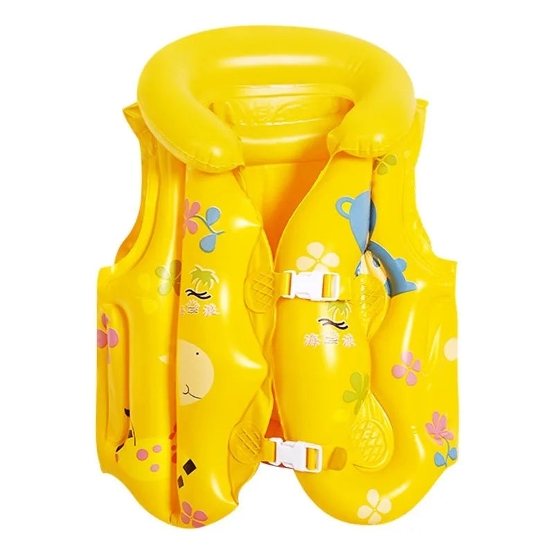 Infant Kids Inflatable Swimsuit Arm Rings Thickened Buoyancy Aid Vest