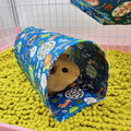 Hamster Nest Dutch Pig Rabbit Guinea Pig Tunnel Evacuation Tent Nest Four Seasons Universal Pet Concealed Passage Nest Zpaxo deep blue 30X18X15