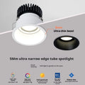 SHINEKNOT COB LED Downlight – Full Spectrum Anti-Glare Ceiling LED Ceiling Downlight Zpaxo Black tube light 75mm hole 7W Warm light-3000K|China Mainland