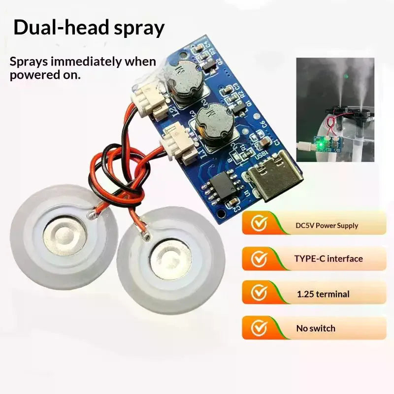 Dual Spray Electrified Direct No Switch Ultrasonic Atomizer Zpaxo