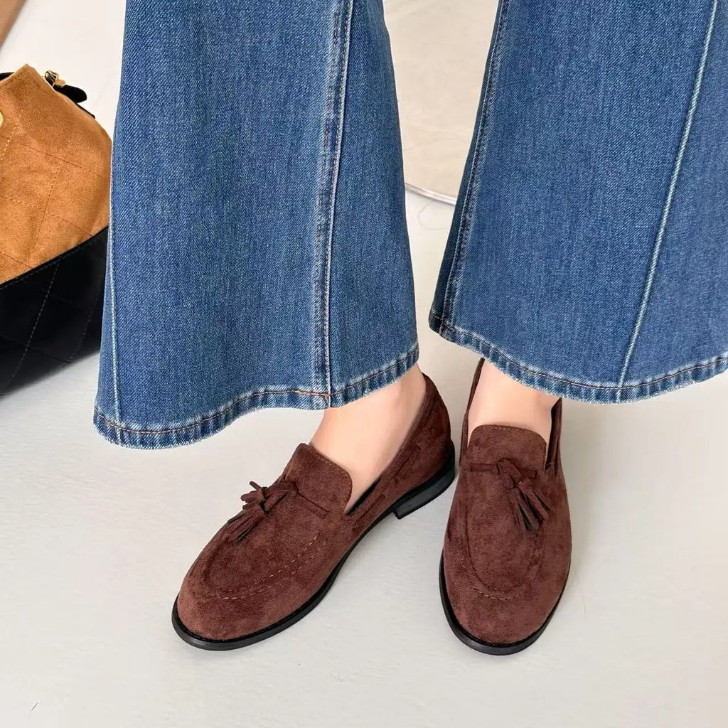 Butterfly Knot Flat Bottom Bean Shoes Women's Spring Autumn