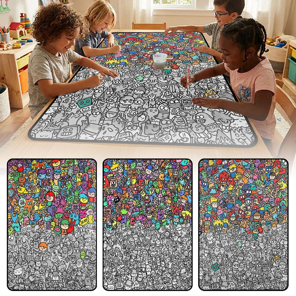 Coloring Blanket DIY Washable Sofa Throws Art Craft Kids Families