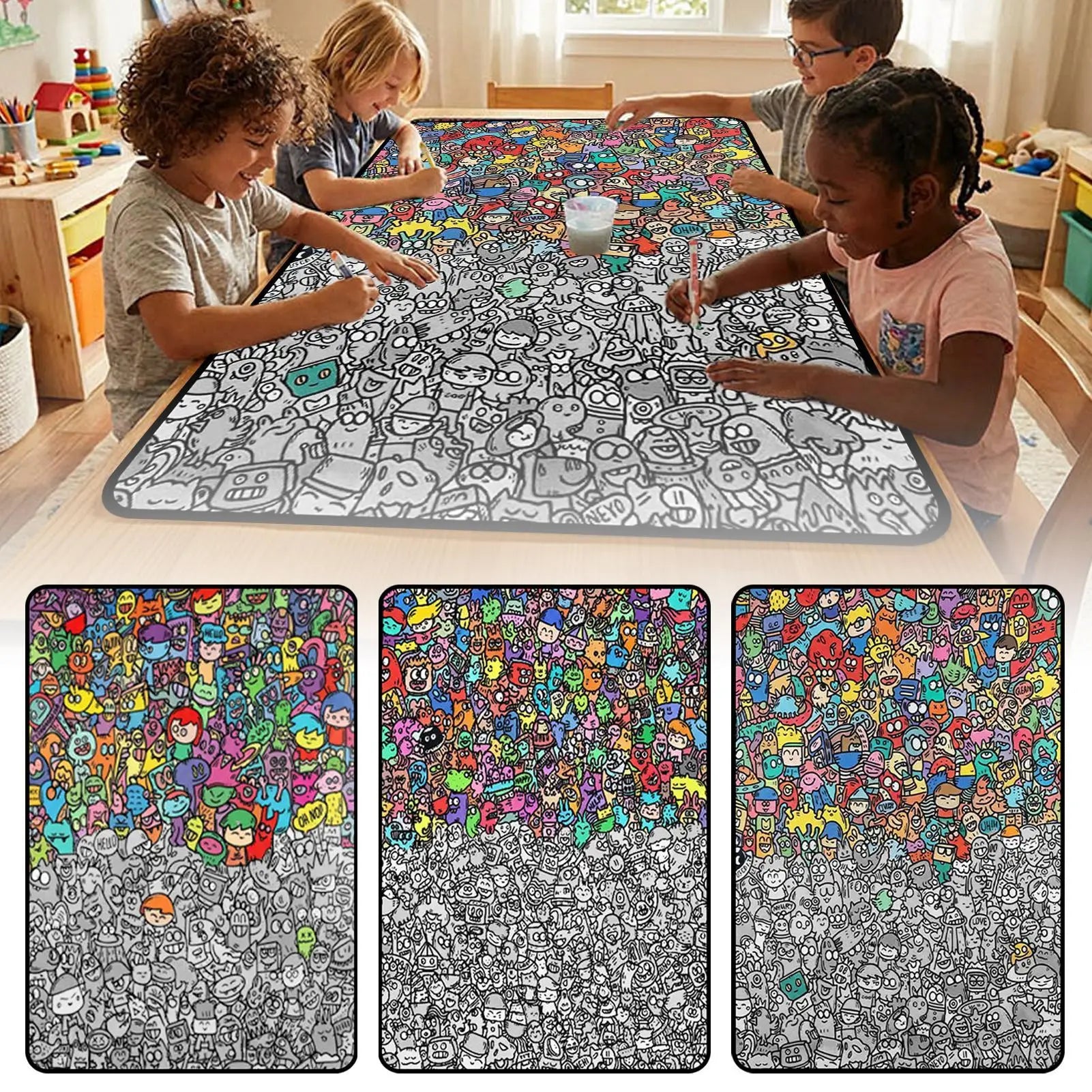 Coloring Blanket DIY Washable Sofa Throws Art Craft Kids Families